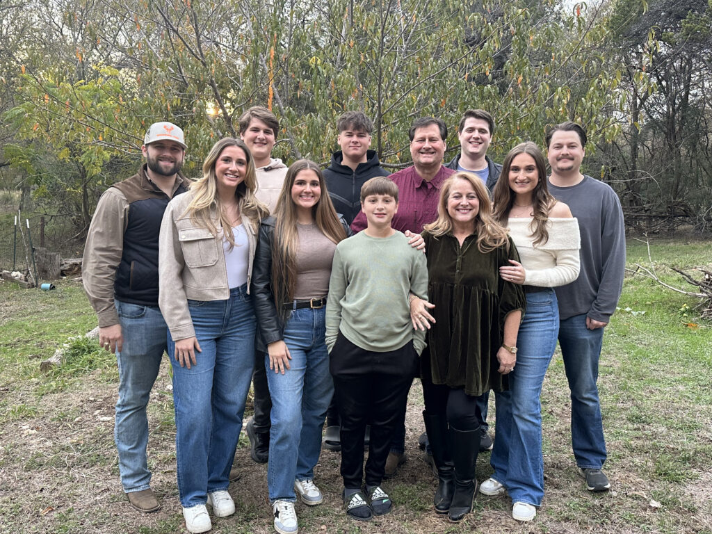 Patrick Von Dohlen and his family together outdoors